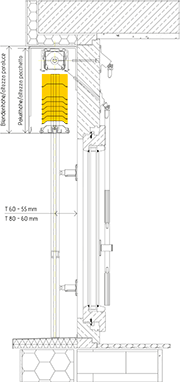 Lamelle con profilo a T 60 mm e 80 mm
